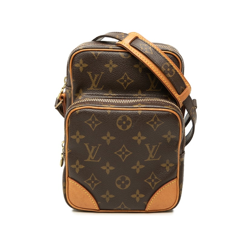 ルイ ヴィトン モノグラム アマゾン 斜め掛け ショルダーバッグ M45236 ブラウン PVC レザー レディース LOUIS VUITTON 中古