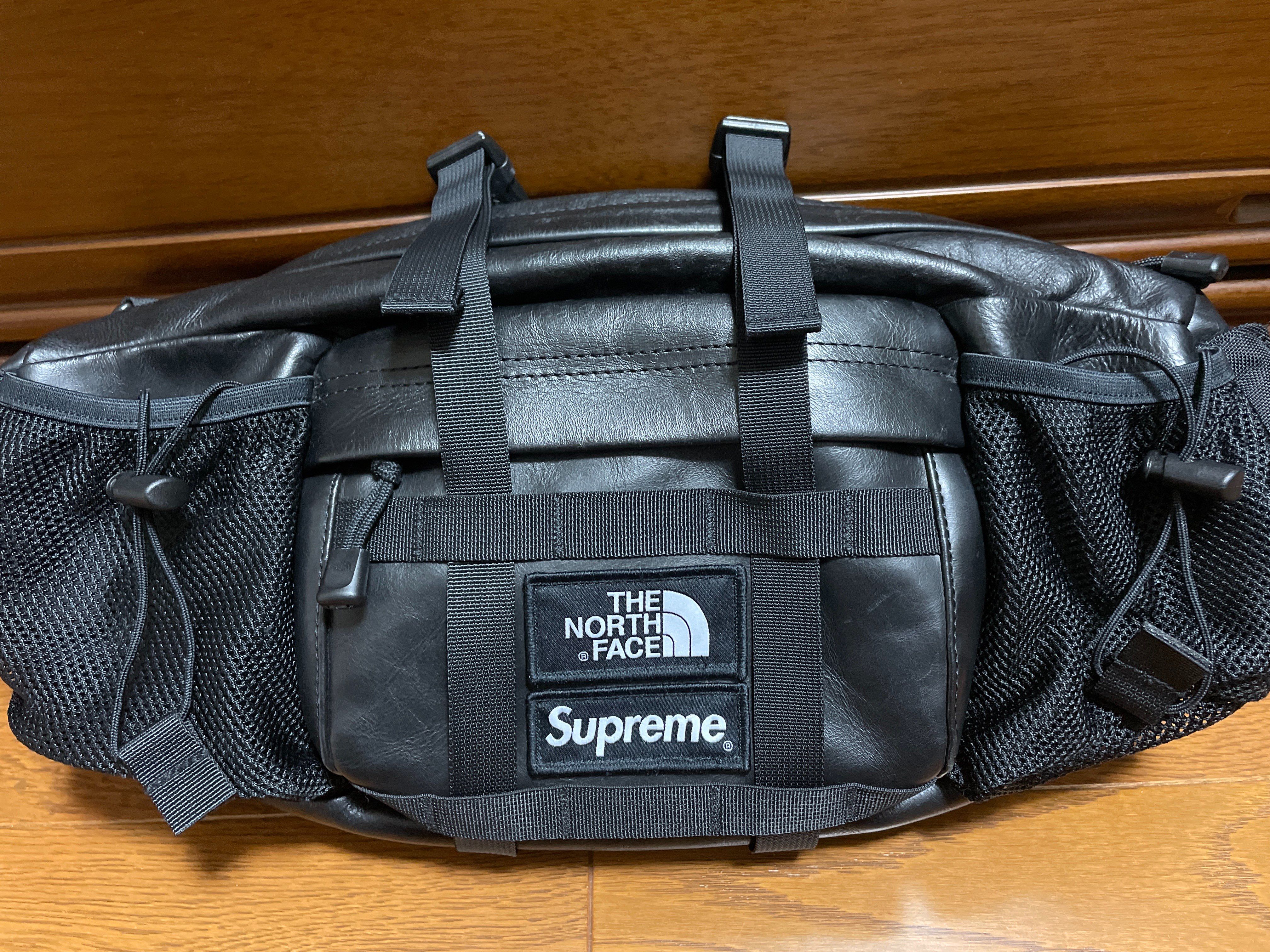 Supreme x The North Face Leather Mountain Waist Bag "Black"