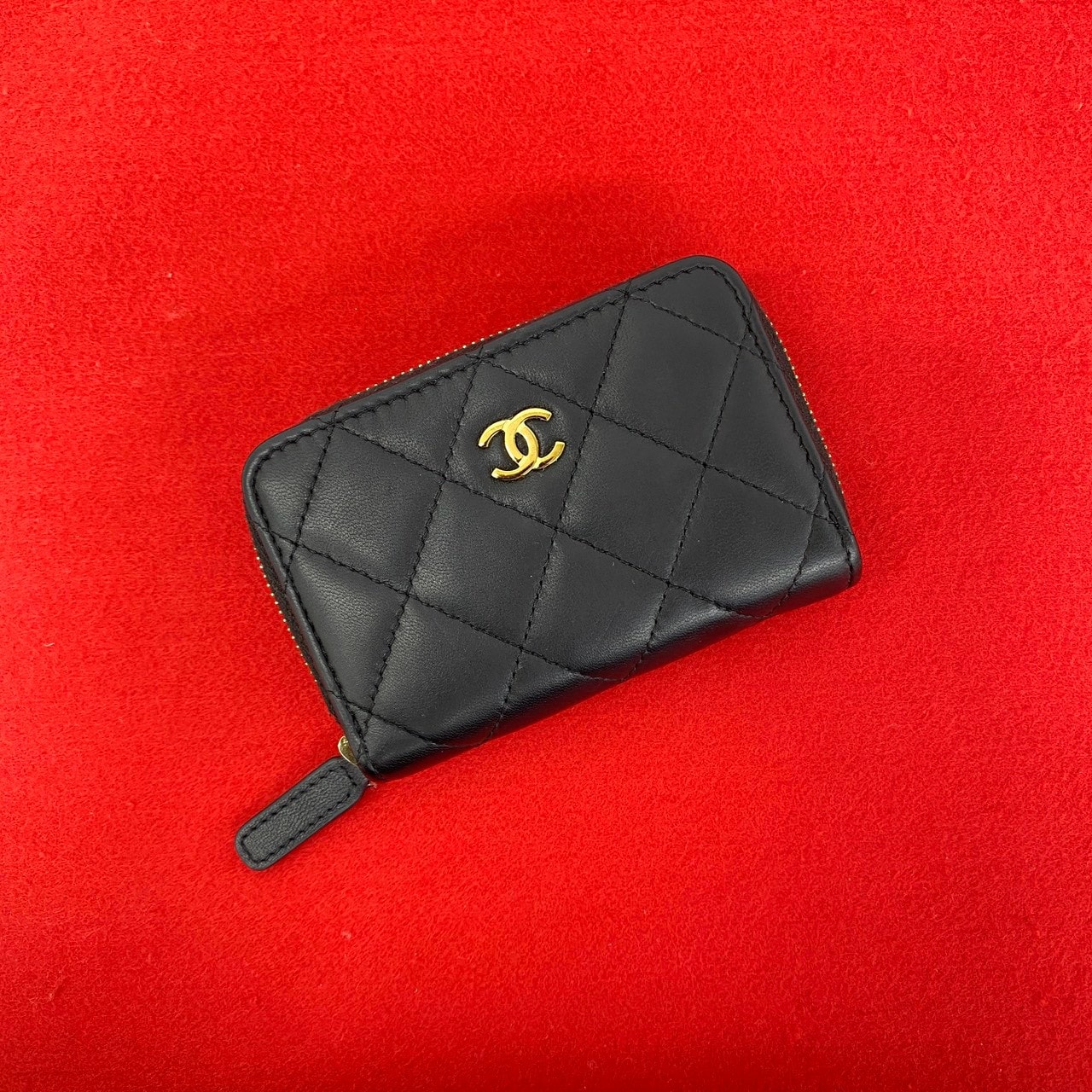 CHANEL シャネル マトラッセ ココマーク ラムスキン コインケース ブラック
 60337
