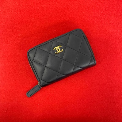 CHANEL シャネル マトラッセ ココマーク ラムスキン コインケース ブラック
60337