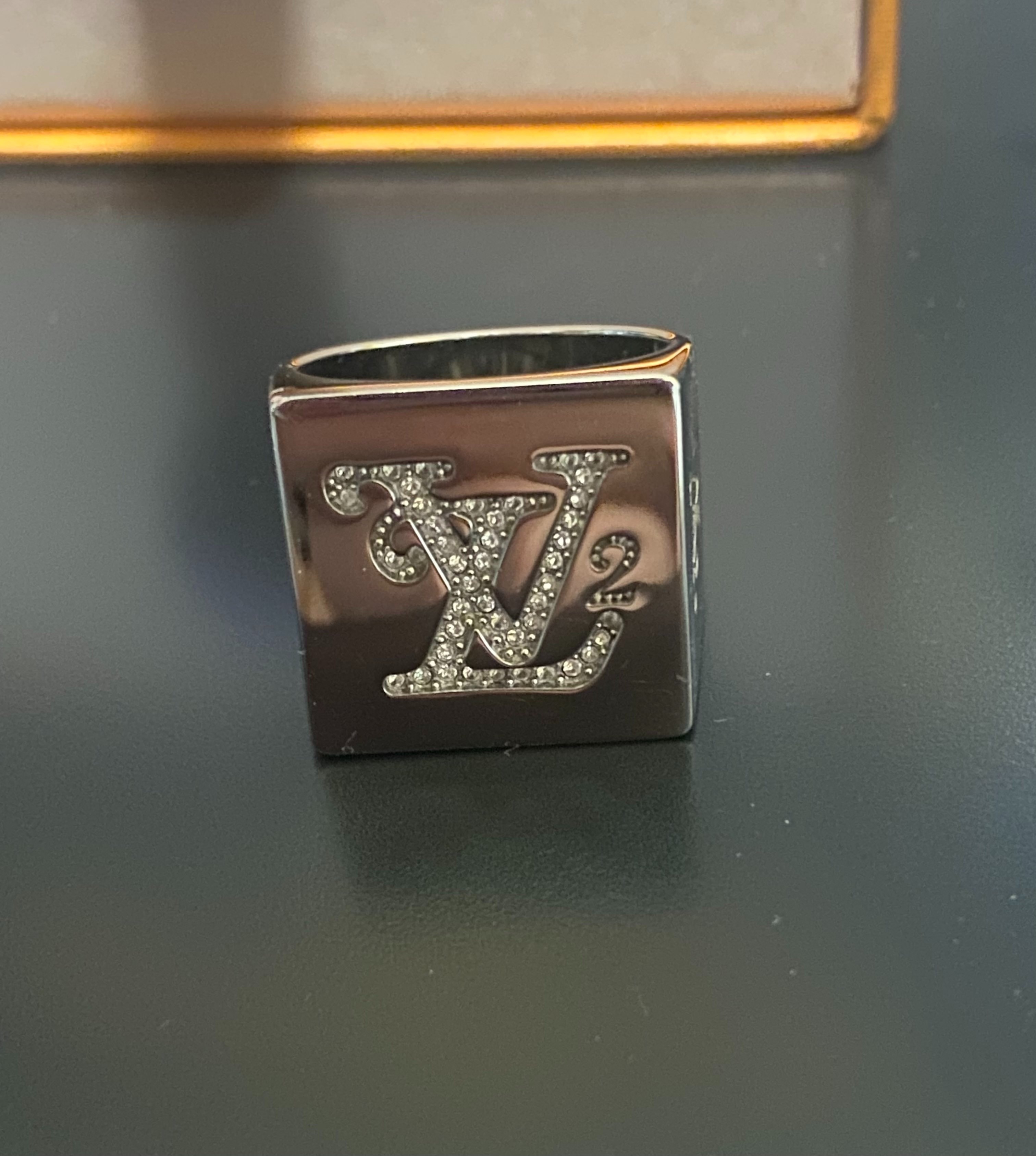 Louis Vuitton × NIGO Squared LV Strass Ring "Silver"