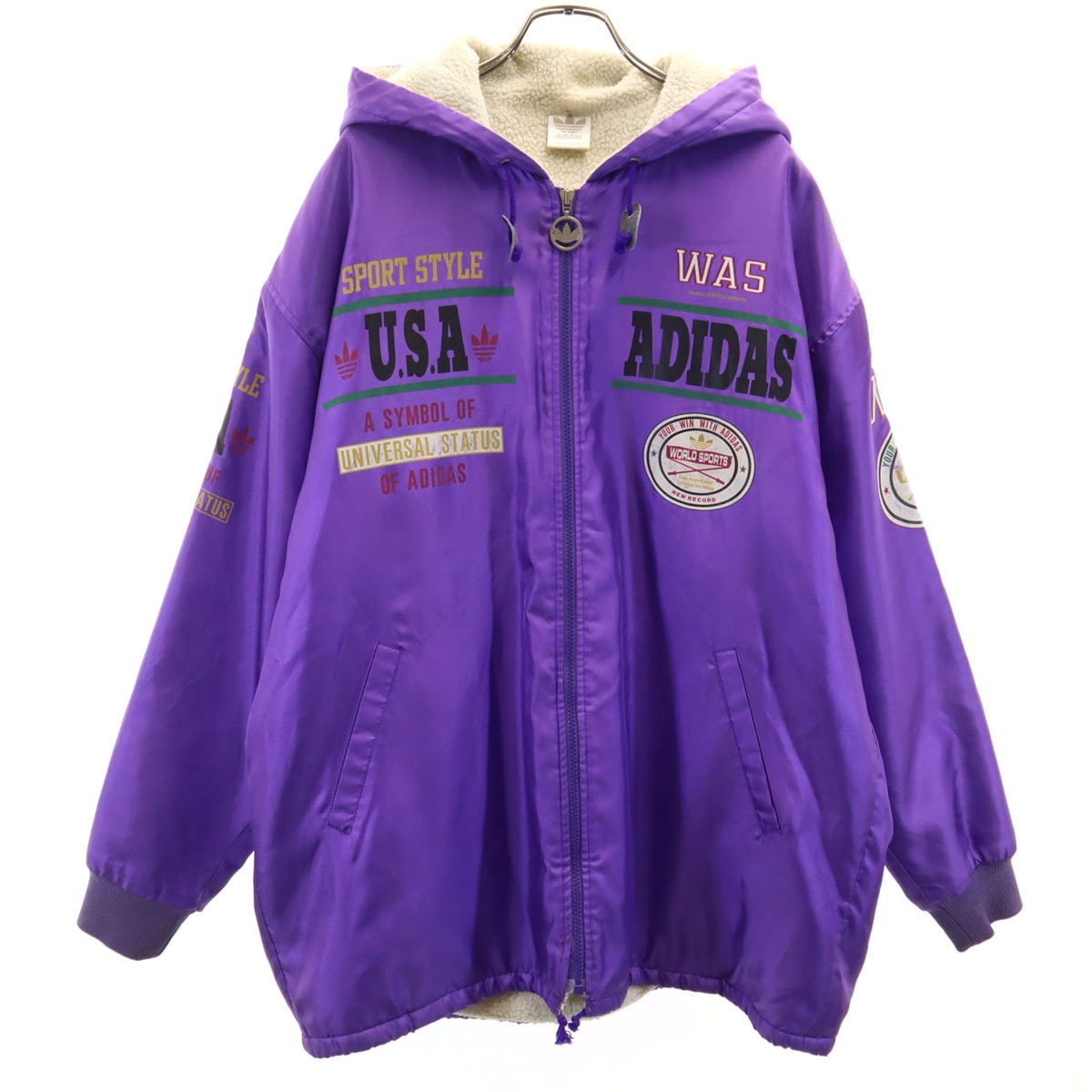 adidas アディダス 80s ヴィンテージ ジャケット O パープル 裏ボア