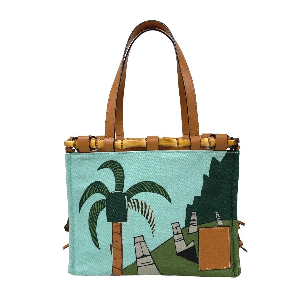 ロエベ LOEWE トートバッグ クッション バンブー ライトブルー
