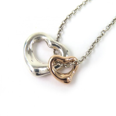 美品 ティファニー ネックレス ダブルオープンハート ペンダント 925 750