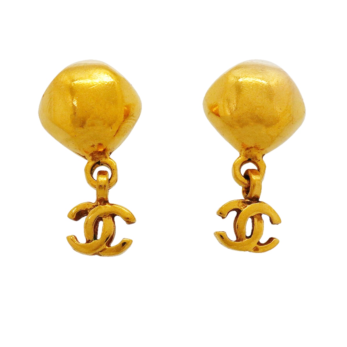【6jkb0502】シャネル ピアス ヴィンテージ ココマーク GPメッキ ゴールド【中古】レディース