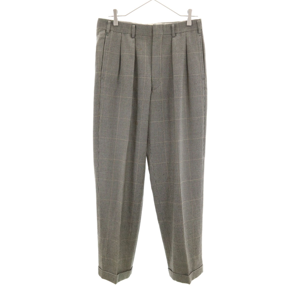 BURBERRY LONDON バーバリーロンドン 日本製 ハウンドトゥース チェック柄 スラックスパンツ 79 ベージュ 三陽商会 千鳥格子