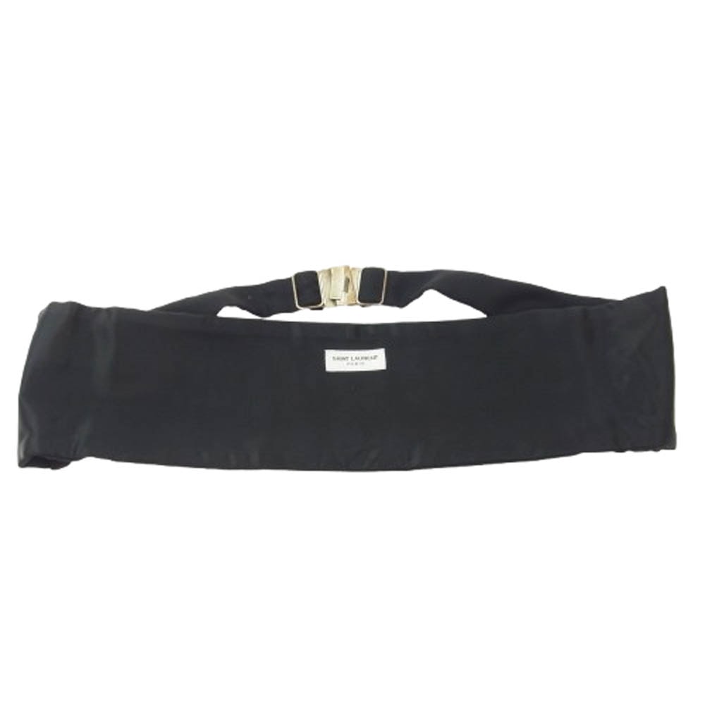 SAINT LAURENT サンローラン ウール ベルト ブラック系 M【中古】 D (傷や汚れあり)】SAINT LAURENT サンローラン ベルト ウール ベルト