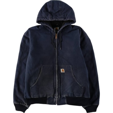 古着 カーハート Carhartt アクティブジャケット 中綿入り ダックフルジップパーカー USA製 メンズL相当/eaa636534