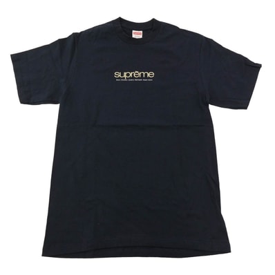 Supreme シュプリーム Tシャツ 21SS Five Boroughs Tee ロゴ 半袖 Tシャツ ネイビー ネイビー系 S【中古】