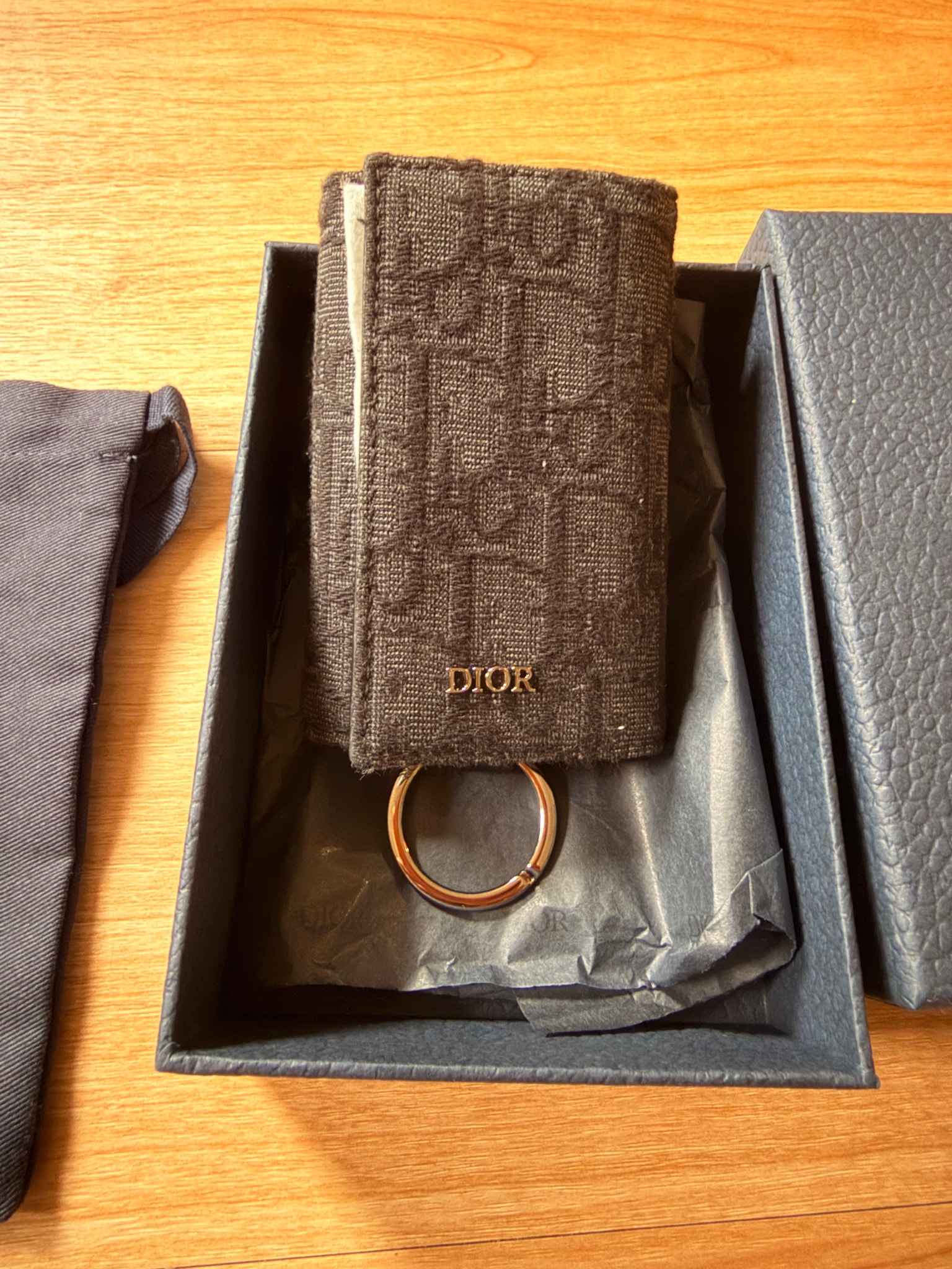 Dior Key Case Ofleak Print "Black"