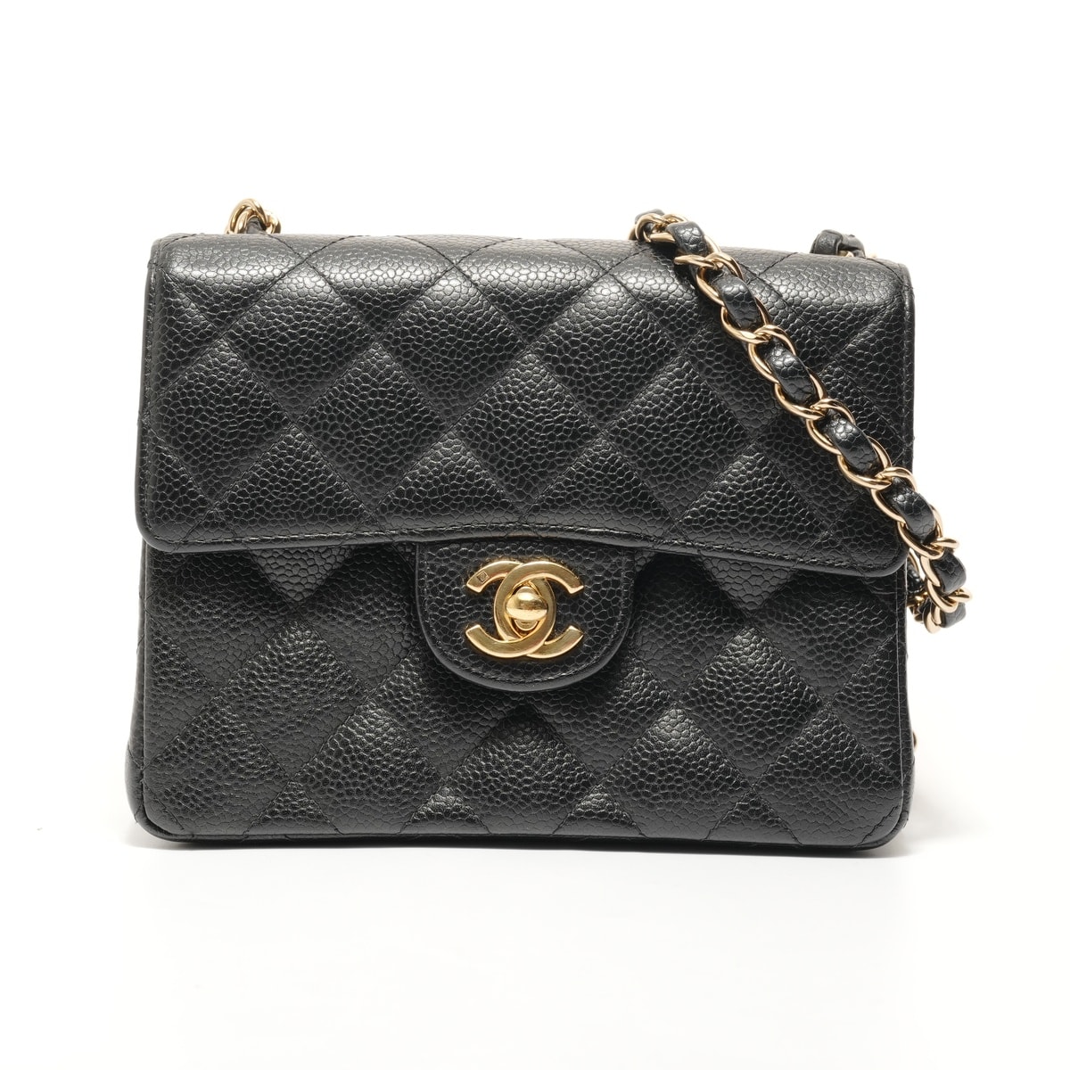 シャネル CHANEL 3番台 1994-1999 キャビアスキン ミニマトラッセ ショルダーバッグ【中古】