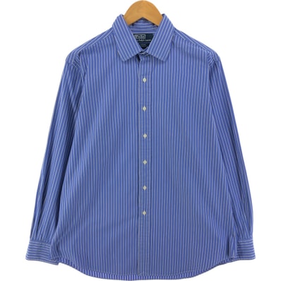 古着 ラルフローレン POLO by Ralph Lauren CURHAM マルチストライプ 長袖 ボタンダウンストライプシャツ メンズL相当/eaa526592