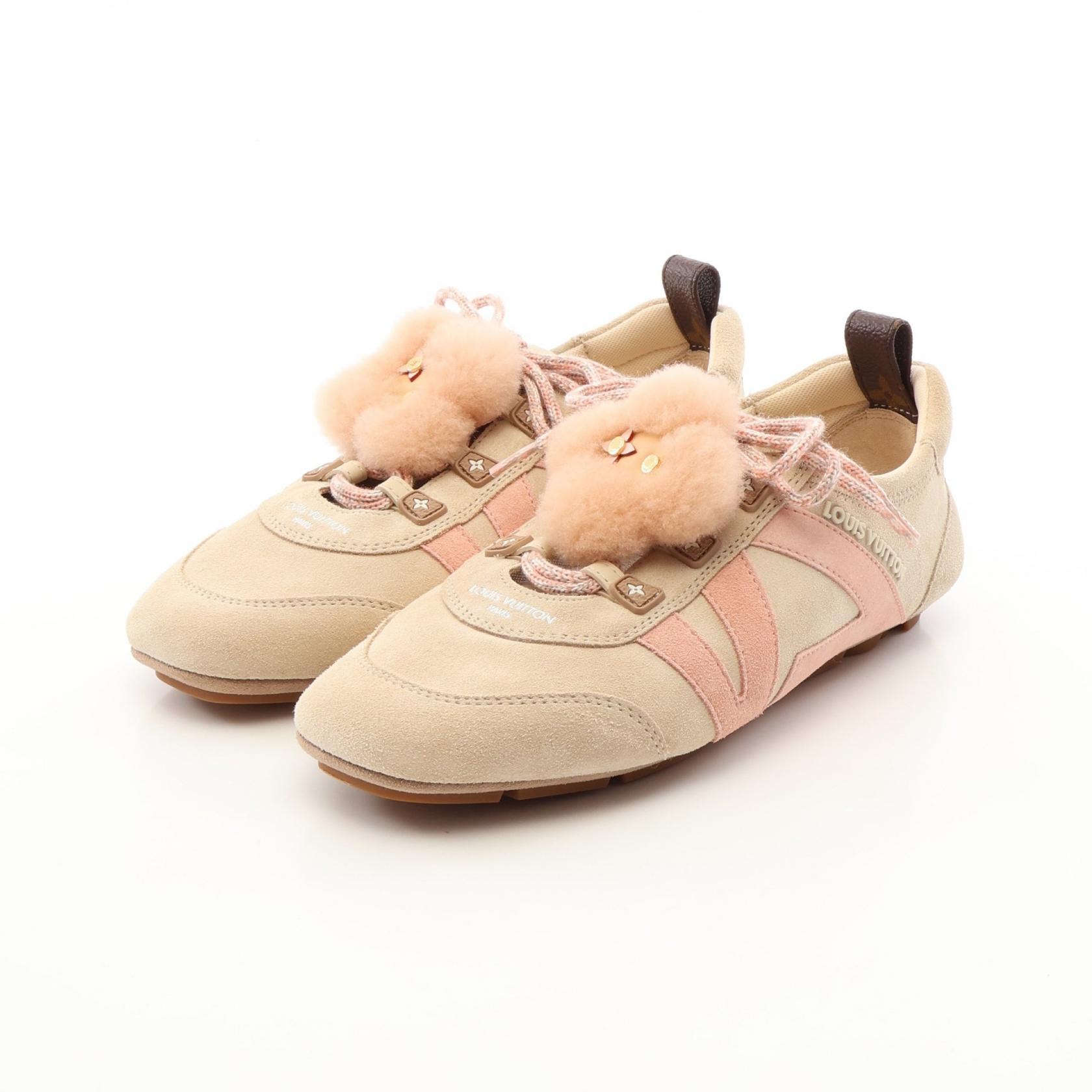 ルイ・ヴィトン LOUIS VUITTON LV スニーカリーナ スニーカー 靴 スウェード ベージュ レディース ベージュ系 / ピンク系 【中古】