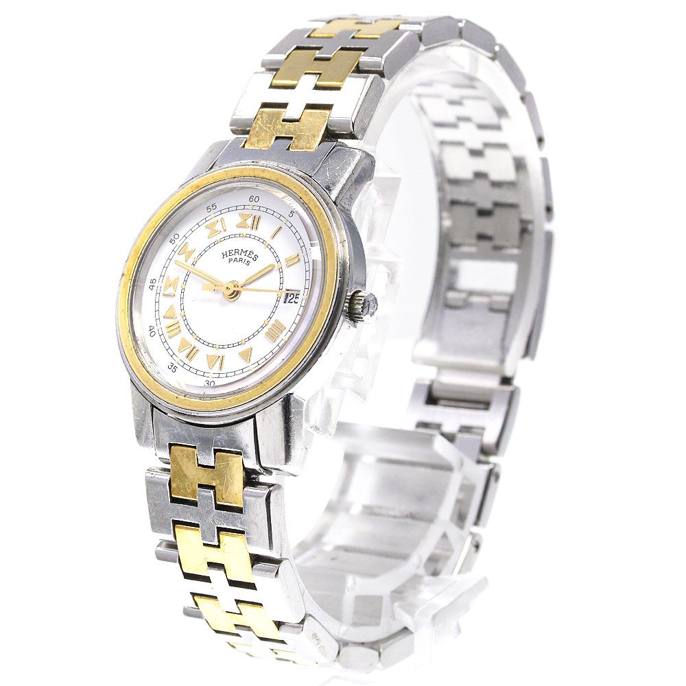 エルメス キャリック デイト  クォーツ レディース 【中古】