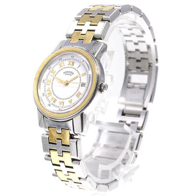 エルメス キャリック デイト クォーツ レディース 【中古】