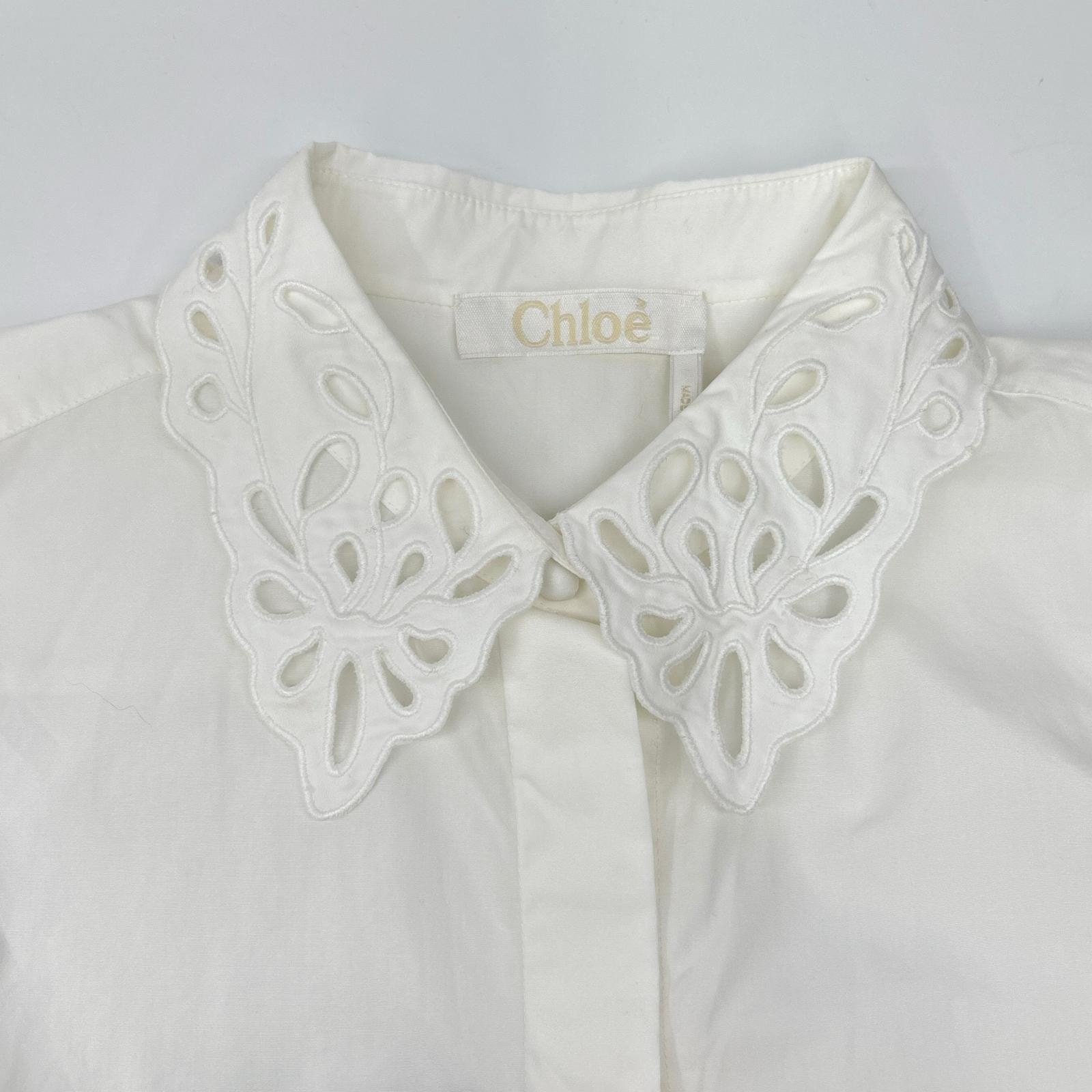 新品 タグ付き Chloé クロエ ノット ボタン レース トップス