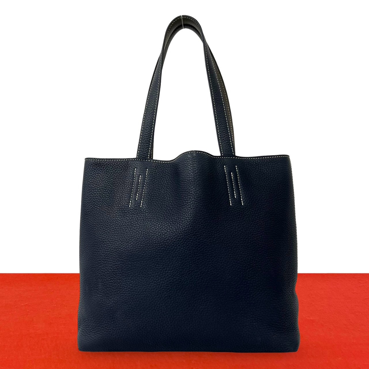 HERMES エルメス ドゥブルセンス 36 トリヨンクレマンス トートバッグ ブルーニュイ ブルー
68276