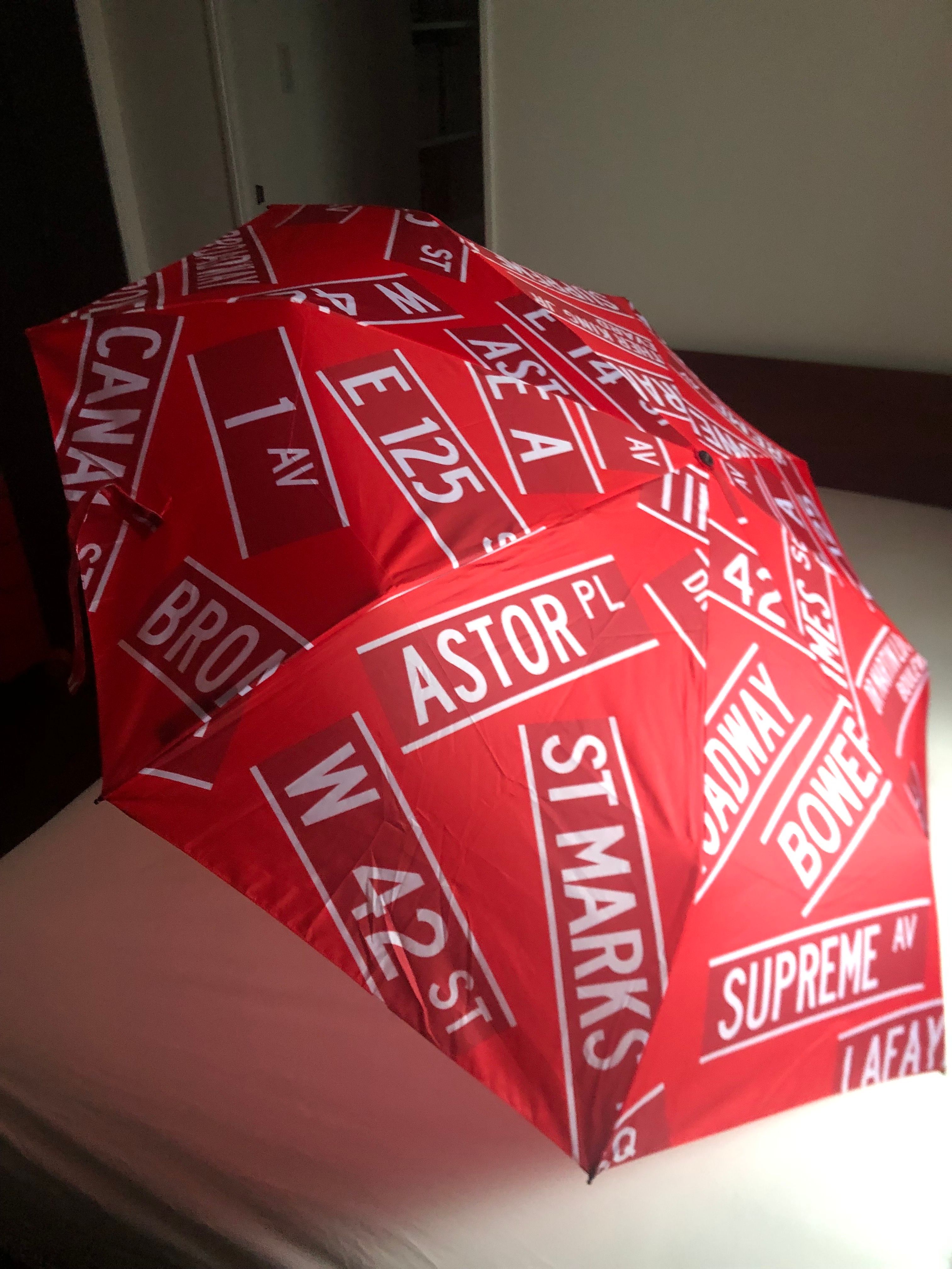 Supreme x ShedRain Street Signs Umbrella "Red"