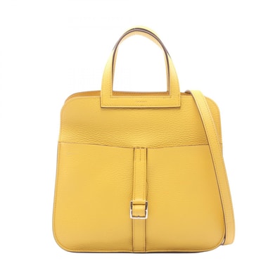 エルメス HERMES アルザン25 ハンドバッグ バッグ レザー トリヨンクレマンス トリヨンクレマンス サン B刻印(2023年製造) レディース イエロー系 【中古】