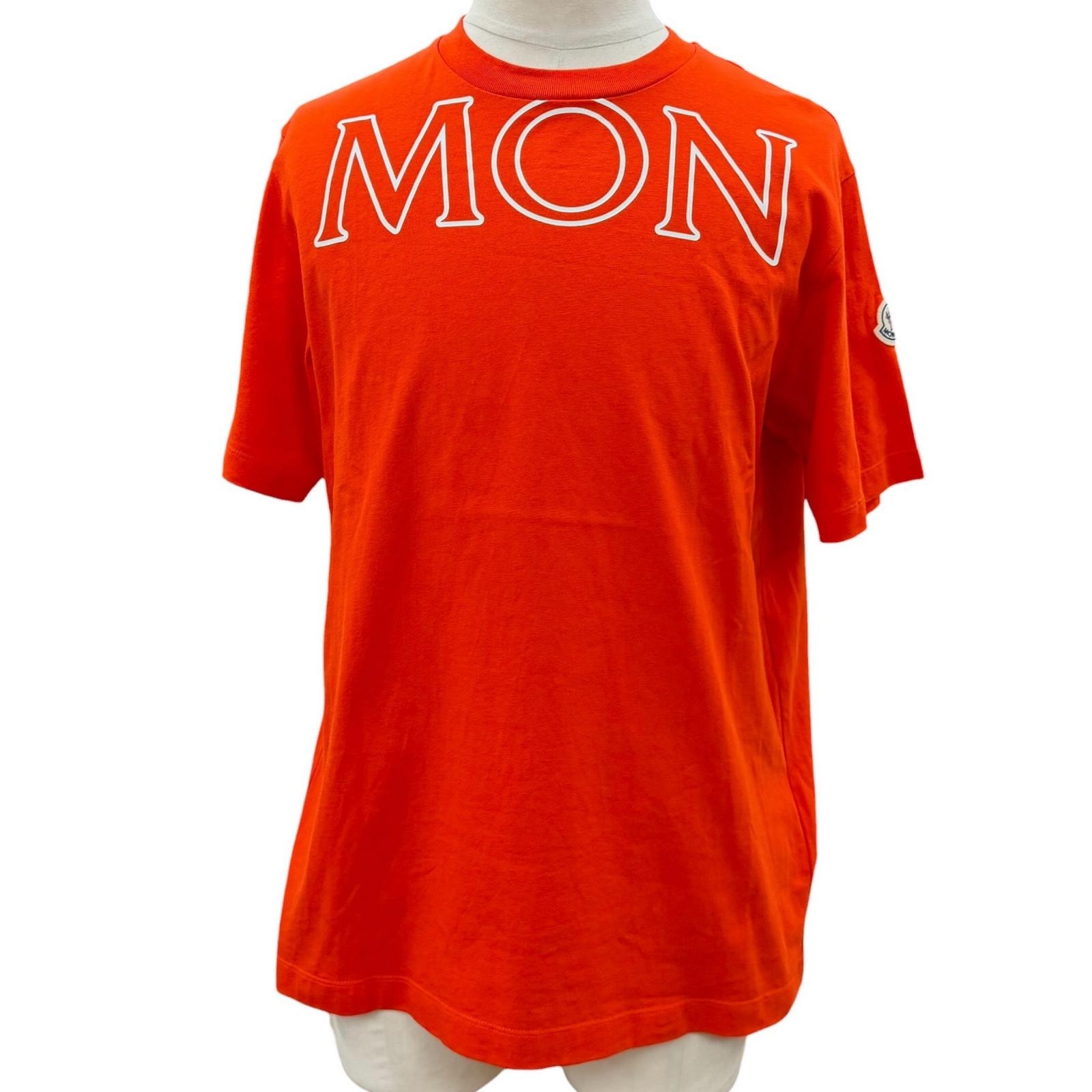 美品 モンクレール 半袖Tシャツ オレンジ メンズ M H20938C00022