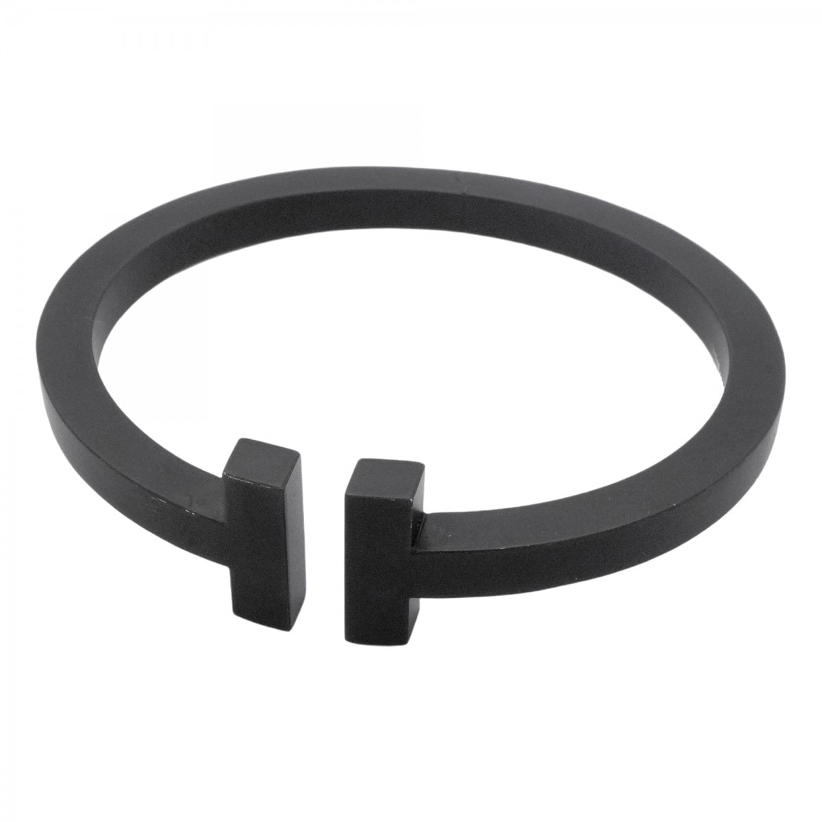 【6jcb1038】ティファニー バングル Tスクエア ステンレス ブラック【中古】メンズ レディース ユニセックス