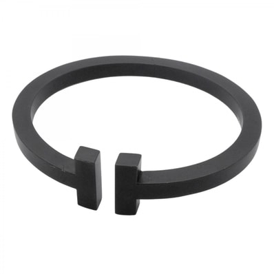 【6jcb1038】ティファニー バングル Tスクエア ステンレス ブラック【中古】メンズ レディース ユニセックス