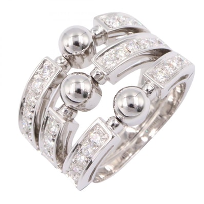 ブルガリ BVLGARI アレグラ ダイヤ リング 3ロウ リング・指輪 ジュエリー K18WG(ホワイトゴールド) ダイヤモンド レディース シルバー系 / クリア系 336644 【中古】