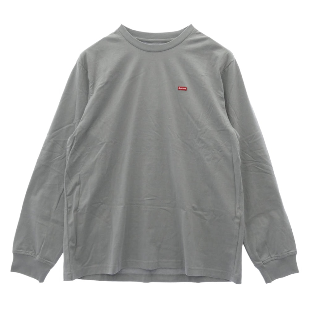 Supreme シュプリーム カットソー 20AW Small Box L/S Tee スモールボックス ロングスリーブ 長袖 Tシャツ カットソー グレー系 M【極上美品】【中古】