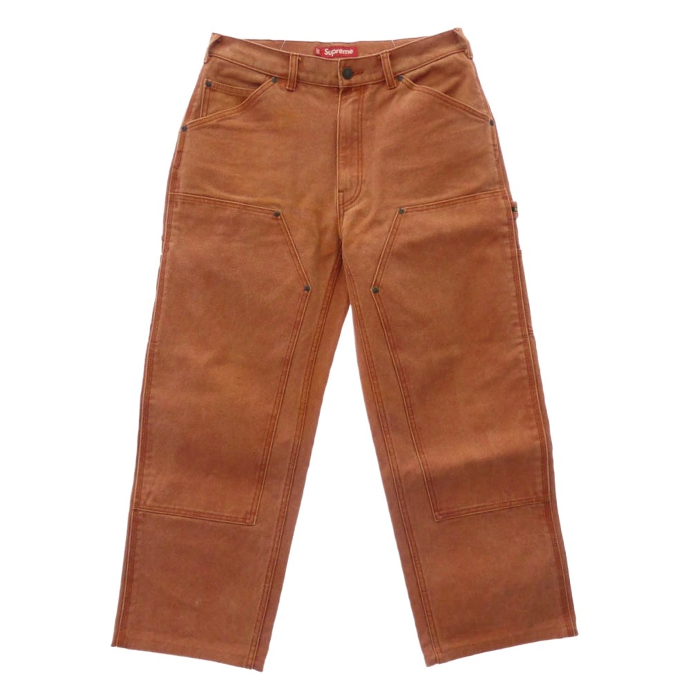 Supreme シュプリーム Double Knee Painter Pant ダブル ニー ペインター パンツ オレンジ系 30【中古】