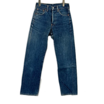 リーバイス 90'S インディゴ 日本製 701XX復刻 ビッグE 均等V セルビッチデニムパンツ W28L34