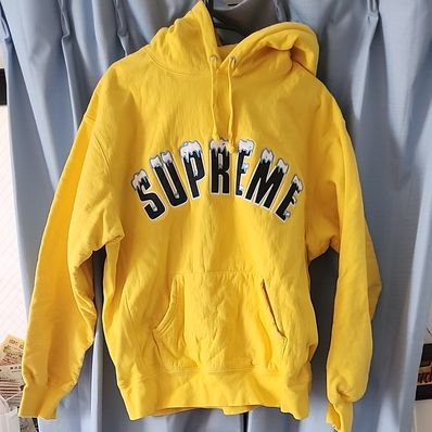 Supreme Icy Arc Hooded Sweatshirt "Yellow"