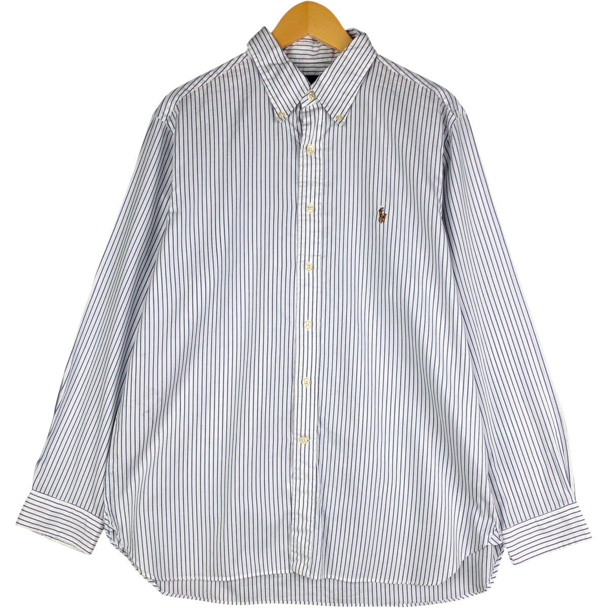 古着 ラルフローレン Ralph Lauren 長袖 ボタンダウンストライプシャツ メンズXL相当/eaa597746