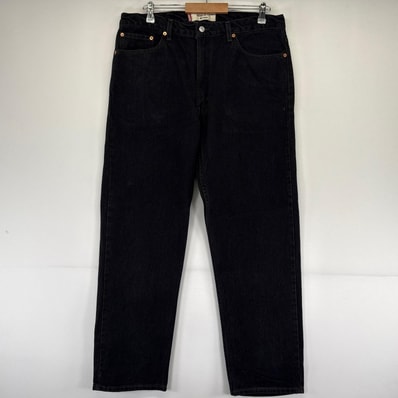 古着 リーバイス Levi's デニム パンツ 505 デニムパンツ ストレート 大きいサイズ ジッパーフライ 5ポケット W38×L32 ブラック系 メンズ