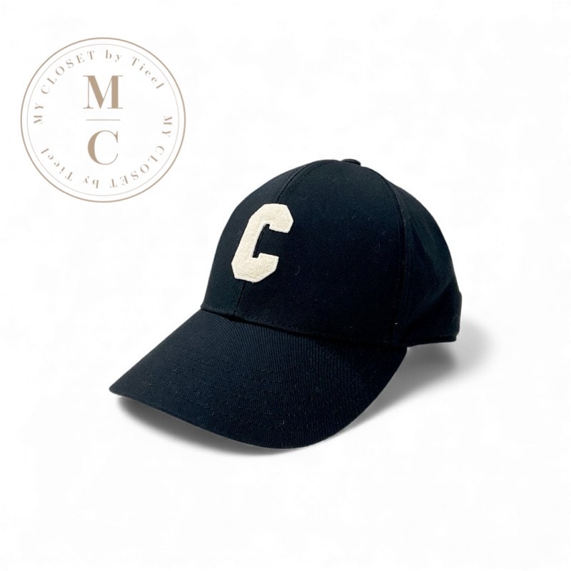 CELINE Initial Baseball Cap Cotton "Black"