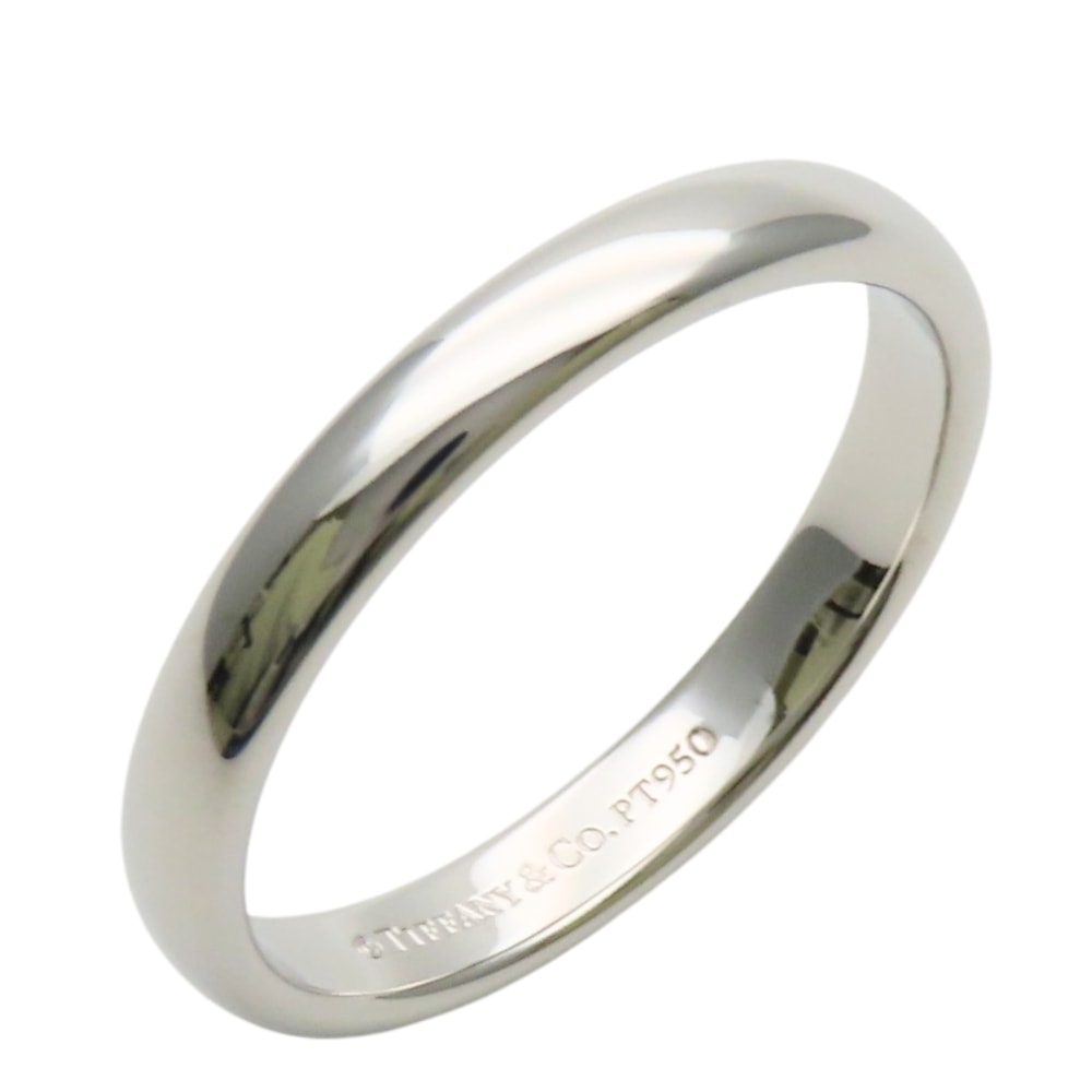【中古】 ティファニー リング・指輪 ウェディングバンド Pt950 約5.1g プラチナ シンプル クラシック メンズ 男性 TIFFANY&Co.