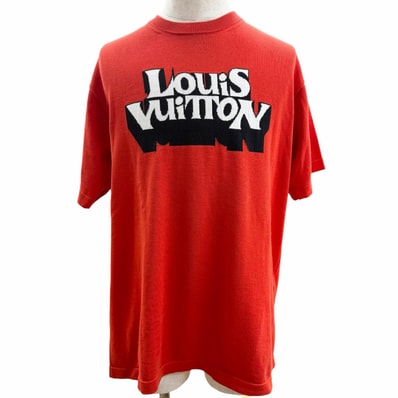 極美品 ルイヴィトン 半袖ニット レッド メンズ L