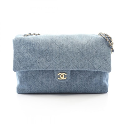 シャネル CHANEL ジャンボマトラッセ ショルダーバッグ バッグ デニム レディース ブルー系 【中古】