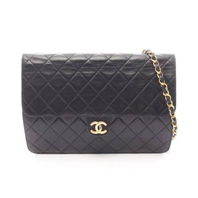 シャネル CHANEL マトラッセ ショルダーバッグ バッグ ラムスキン(羊革) レディース ブラック系 A03570 【中古】