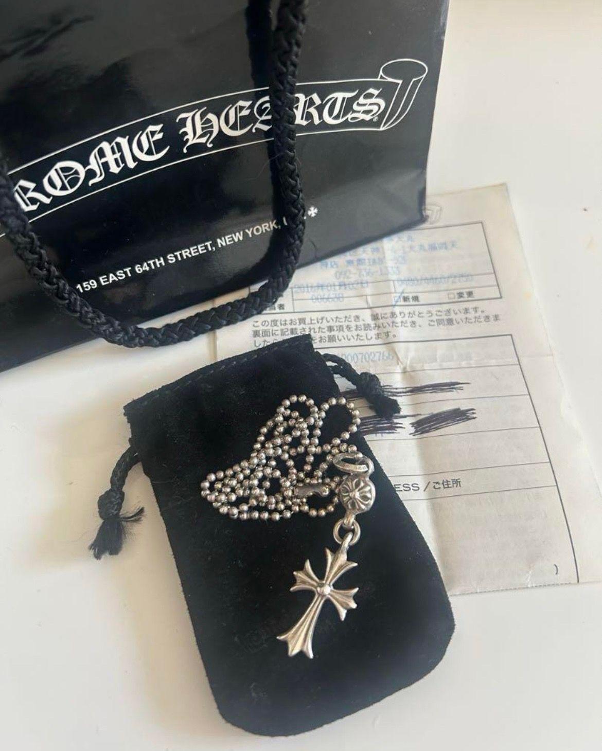 Chrome Hearts 1 Ball Tiny CH Cross Charm "Silver"