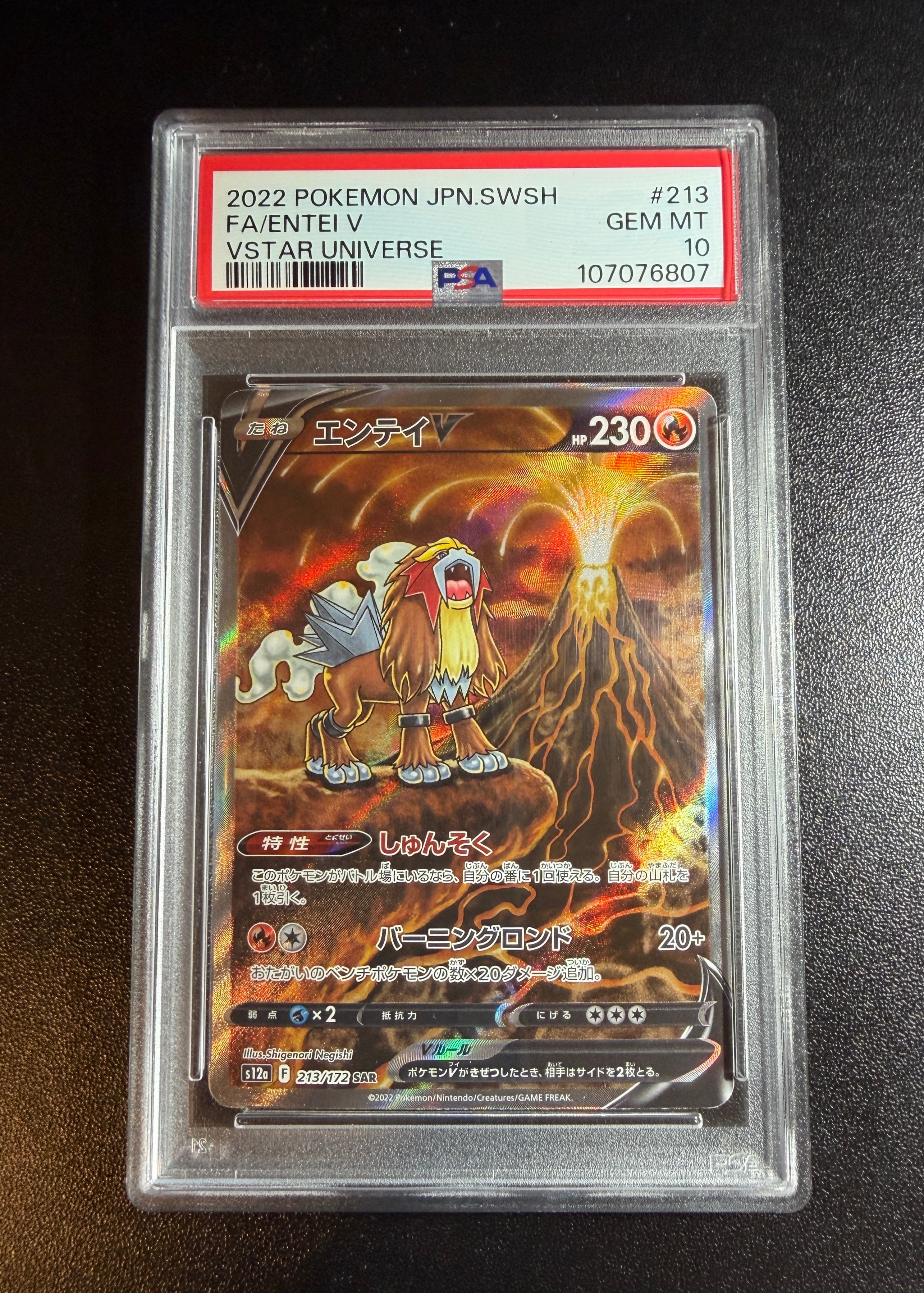 PSA10】エンテイV SAR[s12a 213/172](ハイクラスパック「VSTAR