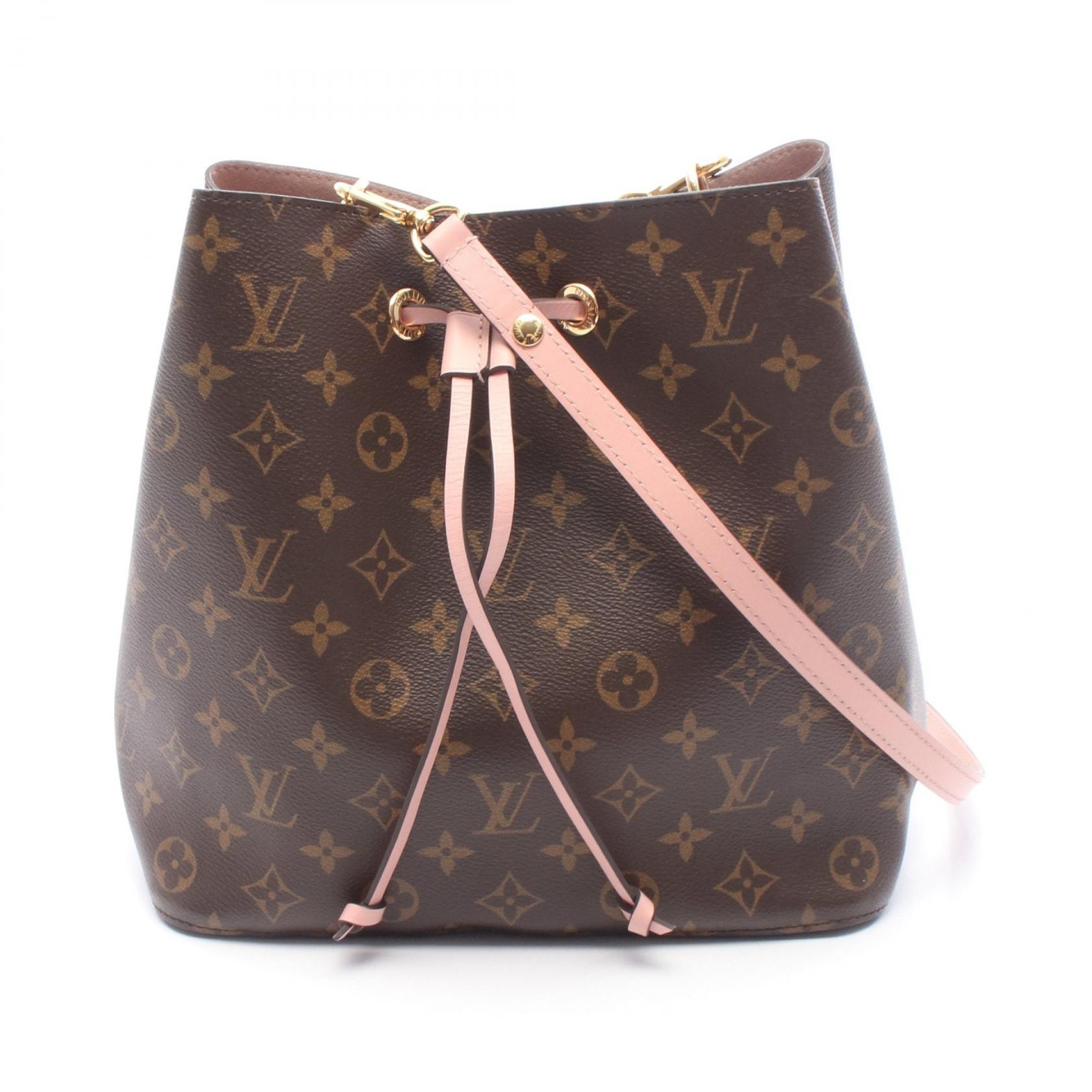 ルイ・ヴィトン LOUIS VUITTON ネオノエ モノグラム ローズプードル ショルダーバッグ バッグ PVCコーティングキャンバス レザー モノグラム ローズプードル レディース ブラウン系 / ピンク系 M44022 【中古】