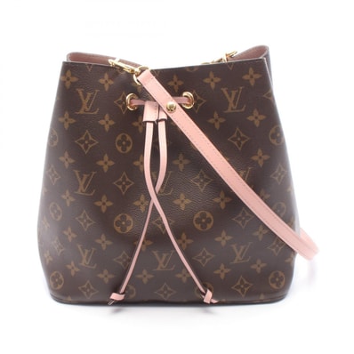 ルイ・ヴィトン LOUIS VUITTON ネオノエ モノグラム ローズプードル ショルダーバッグ バッグ PVCコーティングキャンバス レザー モノグラム ローズプードル レディース ブラウン系 / ピンク系 M44022 【中古】