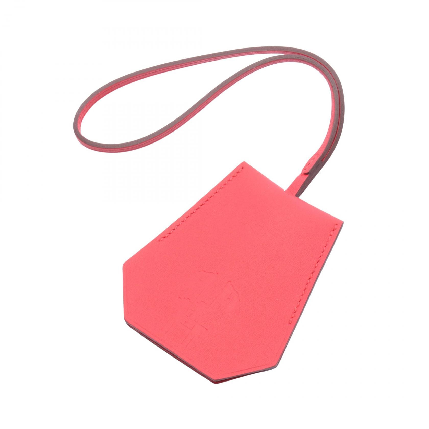 エルメス HERMES クロシェット イヤーズギフト チャーム アクセサリー レザー ヴォースイフト ルージュトマト レディース レッド系 【中古】