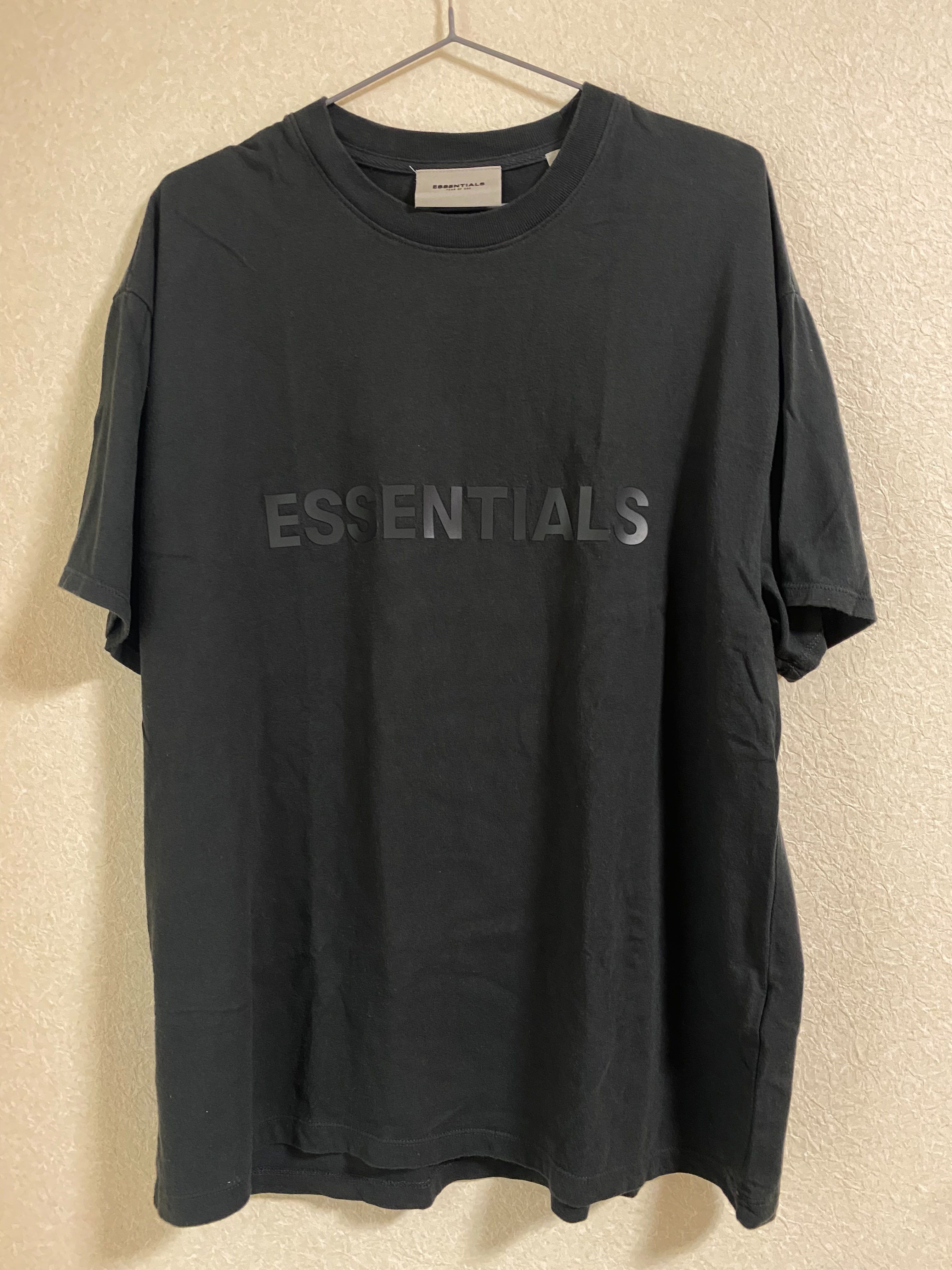 FEAR OF GOD ESSENTIALS 3D Silicon Applique Boxy T-Shirt "Black"