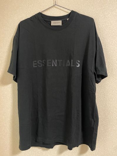 FEAR OF GOD ESSENTIALS 3D Silicon Applique Boxy T-Shirt "Black"