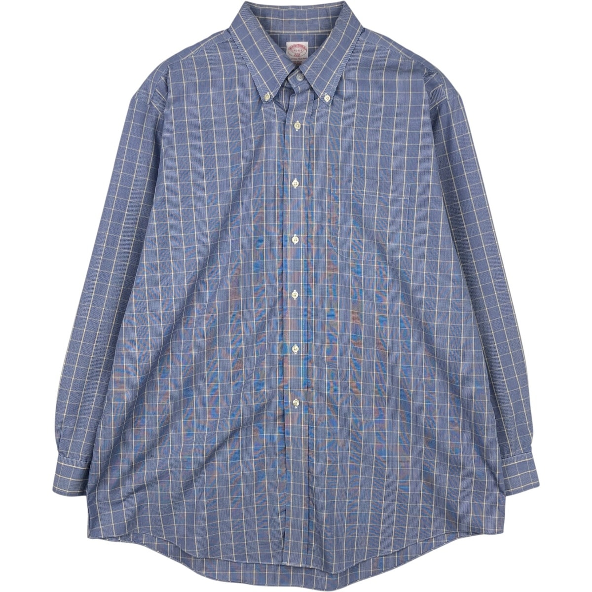 古着 ブルックスブラザーズ Brooks Brothers 346 半袖 ボタンダウン チェックシャツ メンズXL相当/eaa632589