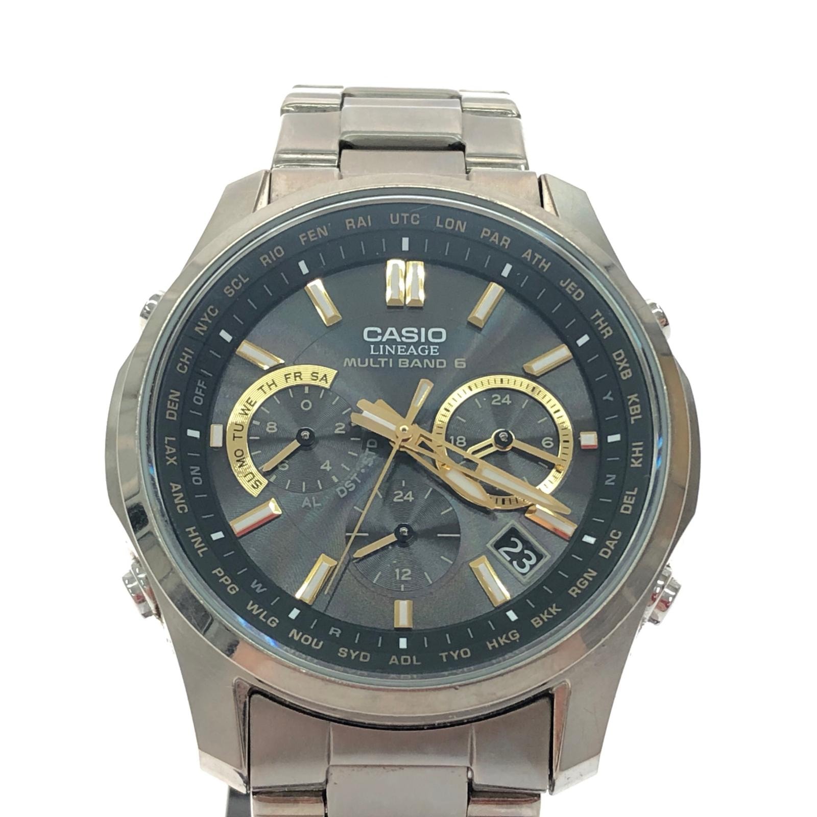 CASIO カシオ メンズ腕時計 電波ソーラー LINEAGE クロノグラフ LIW-M610TS