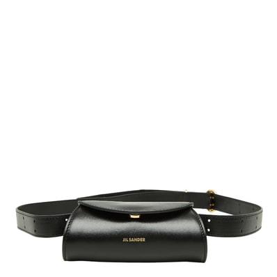 ジルサンダー カンノーロ マイクロ ショルダーバッグ ブラック レザー レディース JIL SANDER 【中古】