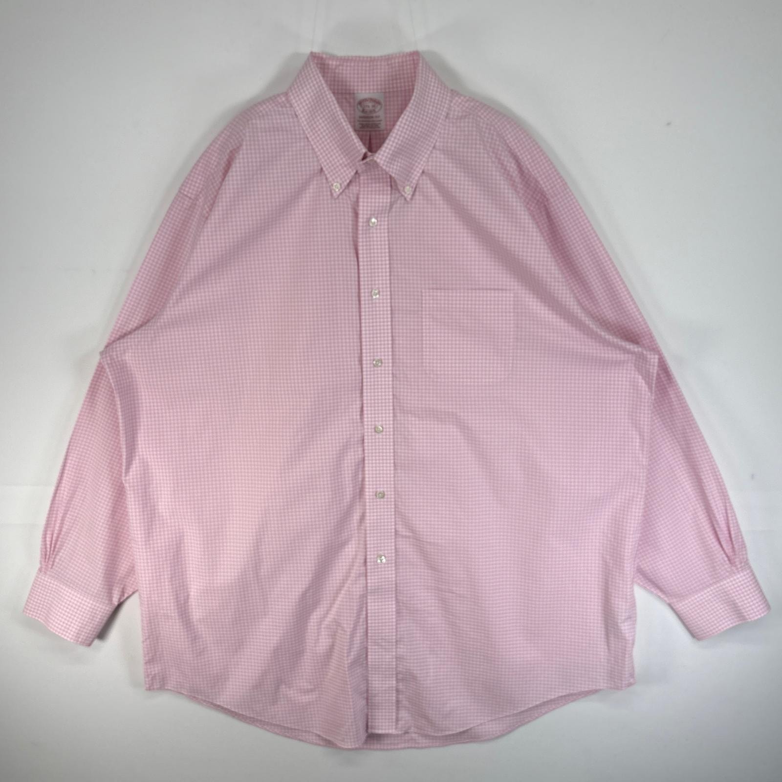 古着 90's/90年代 ブルックスブラザーズ Brooks Brothers 長袖シャツ ギンガム ボタンダウン 胸ポケ 2XL  ピンク チェック メンズ