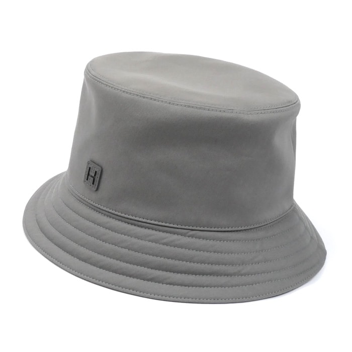 A (未使用に近い)】HERMES エルメス フレッド Hカット ハット グレー